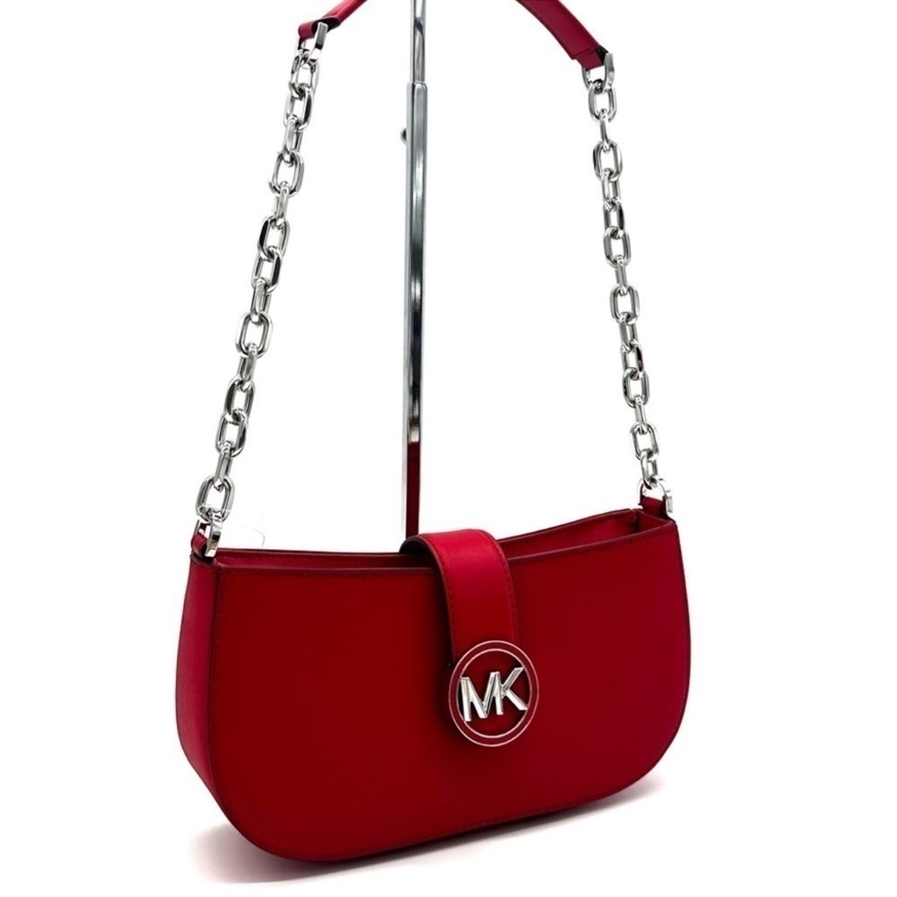 Michael Kors Small Carmen Pouchette Shoulder
Bag Red (NWT)